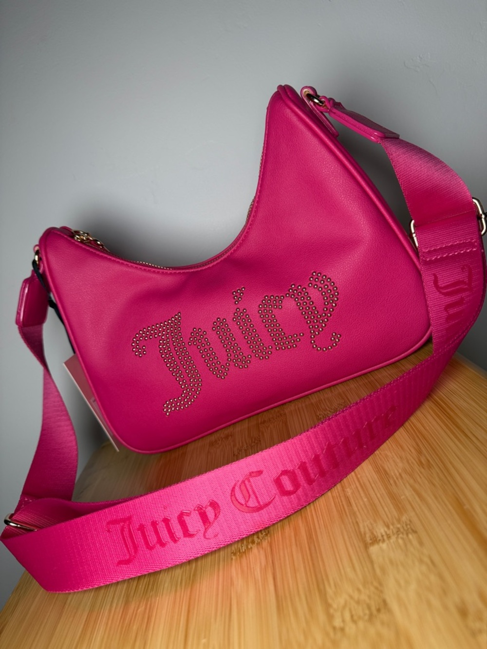 Juicy Couture Pink Flash Obsession Crossbody Bag NWT Excellent Condition Y2K